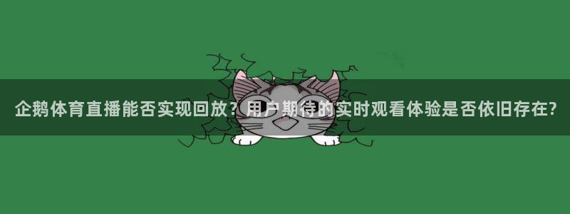 企鹅体育直播能否实现回放？用户期待的实时观看体验是否依旧存在?